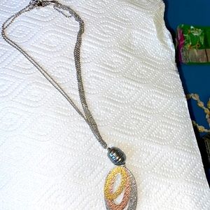 Majorica 12mm Baroque pearl sterling silver 16” Vintage Necklace